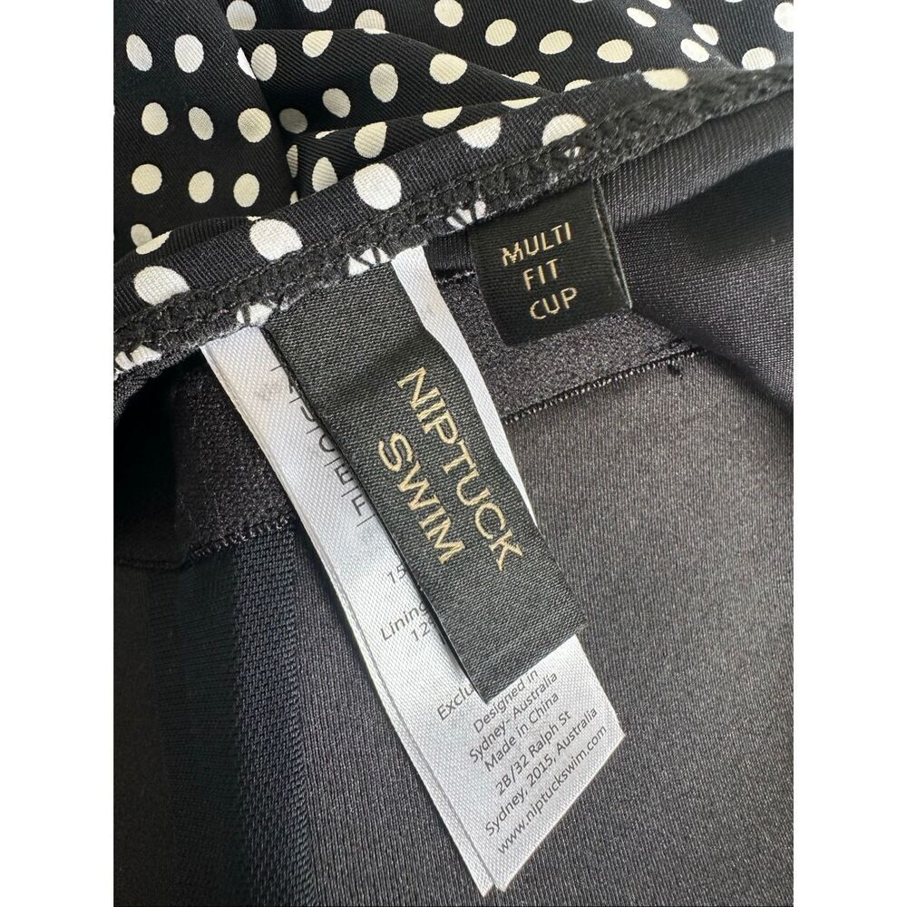 NWT NIPTUCK Joanne Black Polka Dot Print One-piece Swimsuit. Size 8 - Picture 13 of 14
